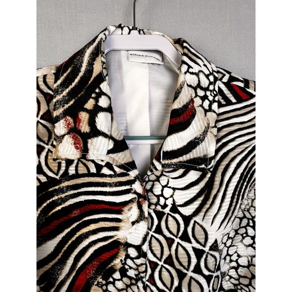 Alfred Dunner Jacket Women's 16 Black Red Art To Wear Lined Office Work - Picture 4 of 10